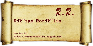 Rázga Rozália névjegykártya