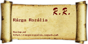 Rázga Rozália névjegykártya